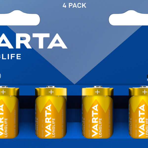 VARTA Longlife Alkaline Batterijen, Baby (C/LR14), 4 stuks