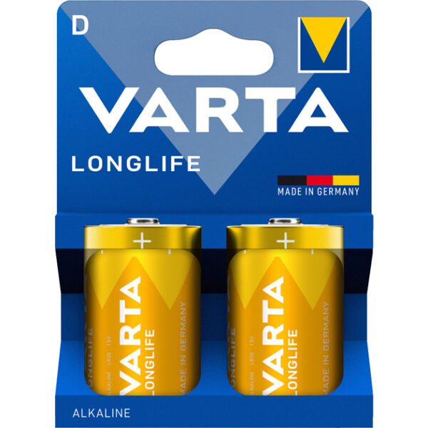 VARTA Alkaline Batterij Longlife, Mono (D), 2 stuks