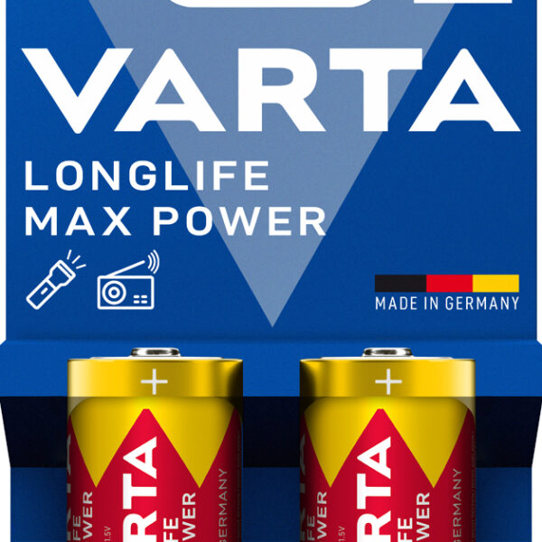VARTA Alkaline Batterij Longlife Max Power, Baby (C/LR14)