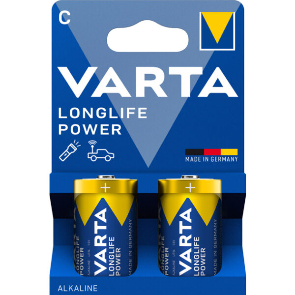 VARTA Alkaline Batterij Longlife Power C-formaat 2 stuks