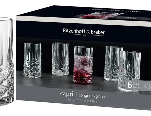 Ritzenhoff & Breker Longdrinkglas CAPRI, 0,36 liter