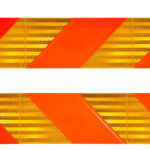 IWH Gevarendriehoek voor trekkers, 565 x 130 mm, geel/rood