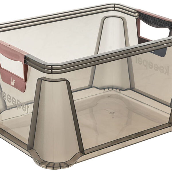 keeeper Opbergbox 'luis', 20 liter, transparant-grijs