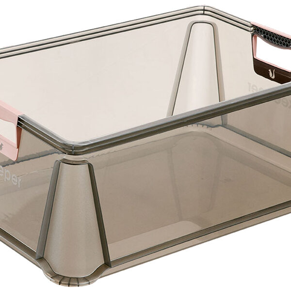 keeeper Opbergbox Luis 45 liter grijs transparant