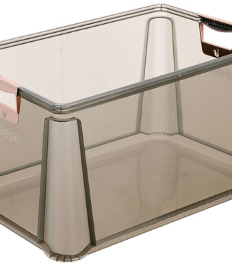 keeeper Opbergbox 'luis', 64 liter, grijs-transparant