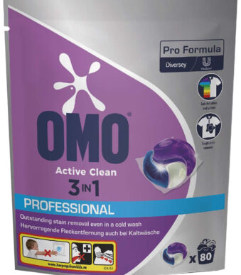 OMO Professional Wasmiddel Pods Active Clean 3-in-1, 80 stuks