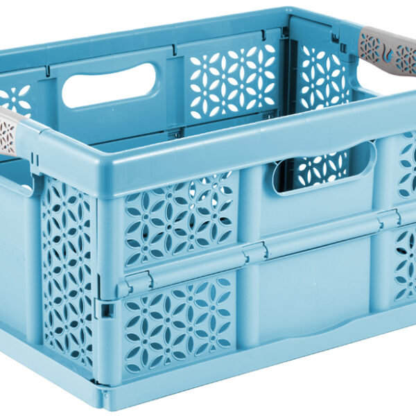 keeeper Professionele inklapbare opbergbox 'eco lea', 32 liter, hemelsblauw