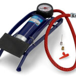 Voetluchtpomp met ééncilinderunit, blauw