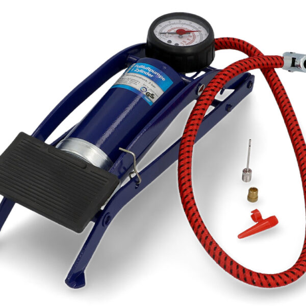 Voetluchtpomp met ééncilinderunit, blauw