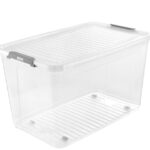 Opbergbox 'leo', 56 liter, transparant