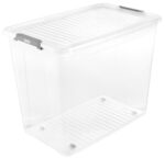 Opbergbox 'leo', 74 liter, transparant