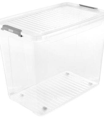 Opbergbox 'leo', 74 liter, transparant