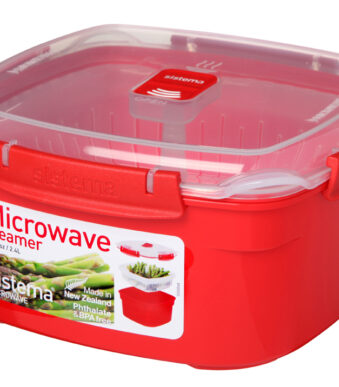Sistema magnetronschaal Medium Steamer, 2,4 liter, rood