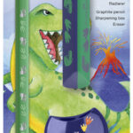 FABER-CASTELL Dinosaurus schrijfset Jumbo, groen, 3-delig