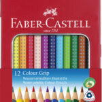 FABER-CASTELL Driekantige kleurpotloden Colour GRIP, etui van 12 stuks