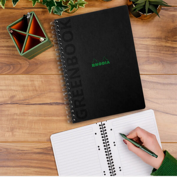 RHODIA Collegeblok GREENBOOK, A5+, geruit, zwart