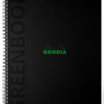RHODIA Collegeblok GREENBOOK, A4+, geruit, zwart