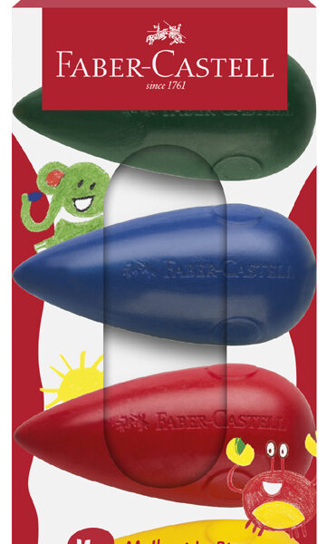 FABER-CASTELL Waskrijtjes, kartonnen etui met 4 stuks