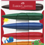 FABER-CASTELL Vingerwaskrijt, kartonnen etui met 6 stuks