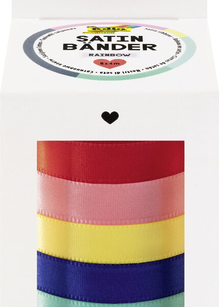 folia Satijnen lintenset RAINBOW, diverse kleuren