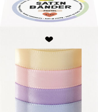 Folia Satijnlint Set PASTEL, diverse kleuren