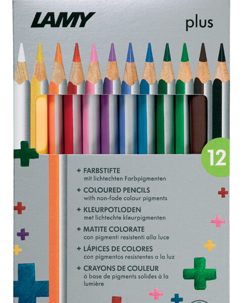LAMY driekantige kleurpotloden plus, etui met 12 stuks