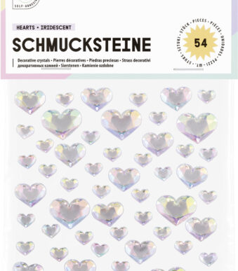 folia zelfklevende decoratiestenen hartjes iriserend