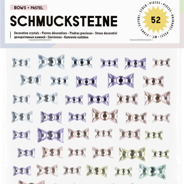 folia siersteentjes Strikjes Pastel, zelfklevend