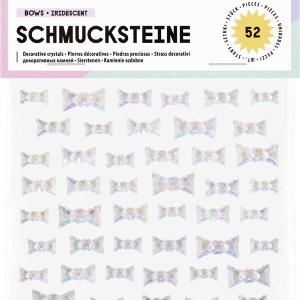 Folia sierstenen strikjes iriserend, zelfklevend