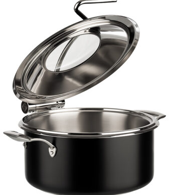 APS Chafing Dish-Set ORBIT, 4-delig, zwart roestvrij staal
