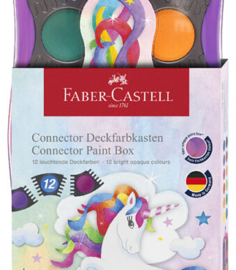 FABER-CASTELL Waterverf set CONNECTOR Eenhoorn, 12 kleuren