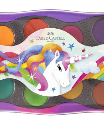 FABER-CASTELL Waterverf set CONNECTOR Eenhoorn, 12 kleuren