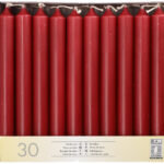 STARPAK Tafelkaarsen, 21 mm, bordeauxrood, 30 stuks