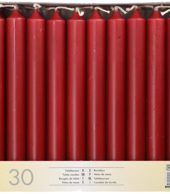 STARPAK Tafelkaarsen, 21 mm, bordeauxrood, 30 stuks