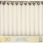 STARPAK Tafelkaarsen, 21 mm, wit, set van 30