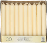 STARPAK Tafelkaarsen, 21 mm, crème, 30 stuks