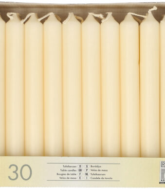 STARPAK Tafelkaarsen, 21 mm, crème, 30 stuks