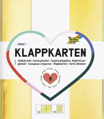 folia Klapkaarten set, 105 x 150 mm, goudmetallic