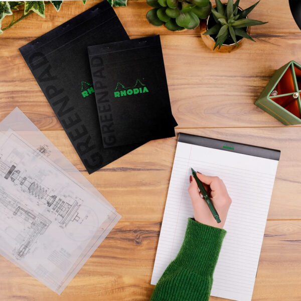 RHODIA Notitieblok GREENPAD, A5, geruit, zwart