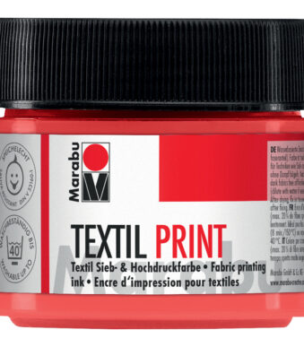 Marabu textielprintverf, robijnenrood, 100 ml.