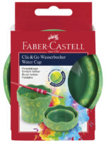 FABER-CASTELL Inklapbare Waterbeker CLIC & GO, gemarmerd groen