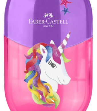 FABER-CASTELL Puntenslijper 'Eenhoorn', roze/paars