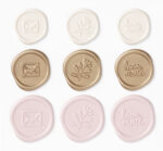 folia Zegel-Stickers ROMANTIC, gesorteerd op maten en kleuren