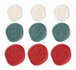 folia Kerst zegel-stickers, gesorteerde maten en kleuren