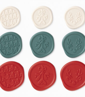 folia Kerst zegel-stickers, gesorteerde maten en kleuren