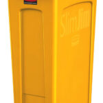 Rubbermaid afvalbak Slim Jim met ventilatiekanalen, geel