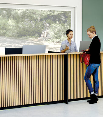 Kerkmann Balie Marino up & down, groot, antraciet/eiken