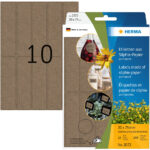 HERMA Universele etiketten van Silphie-papier, 20 x 75 mm, natuurbruin