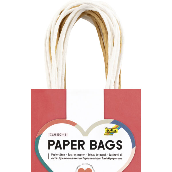 folia papieren draagtassen CLASSIC, maat S, diverse kleuren