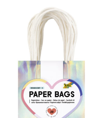 folia Papieren draagtas iriserend glanzend, maat S
